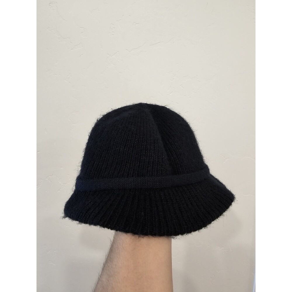 Vintage ARIS Made In USA Acrylic Blend Black Winter Hat Brimmed